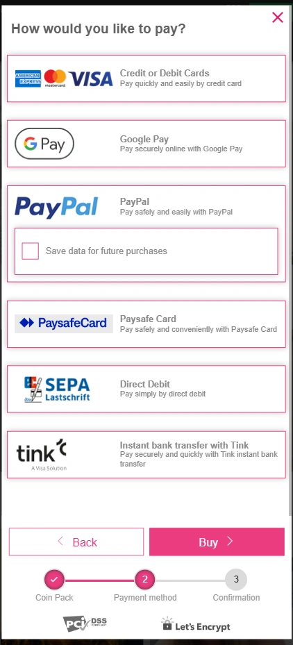 iflirts payment methods