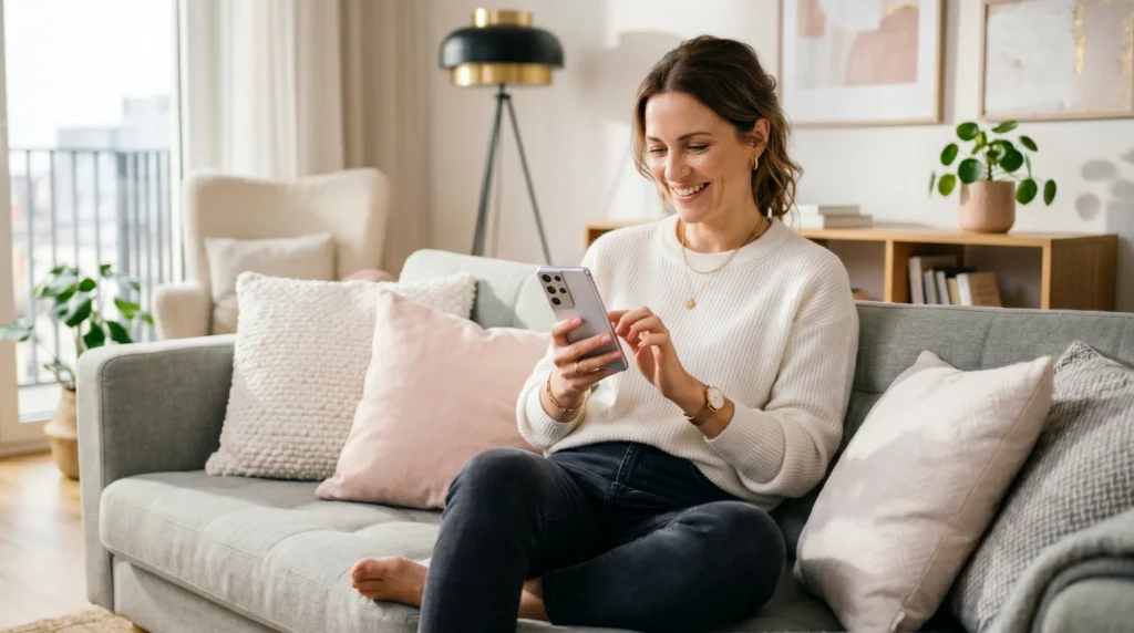 Sending messages through an online chat service with a city view