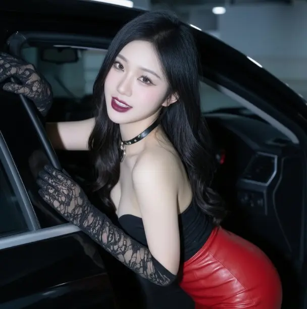 Woman posing for a selfie before an asian chat