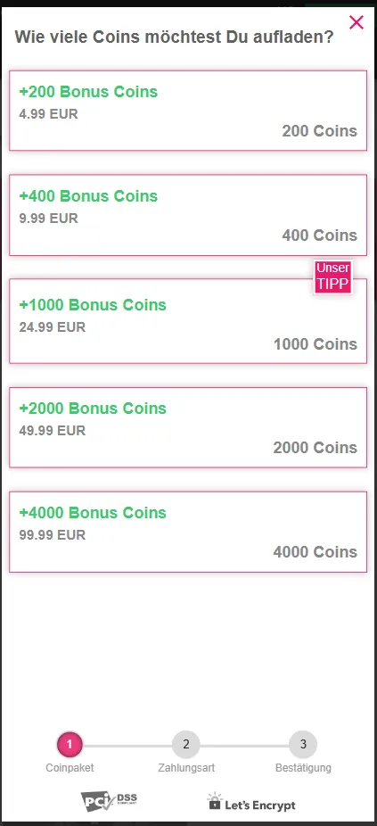 iFlirts Coinpakete